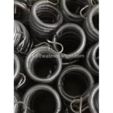Tubo de cobre enrollado con aletas de aluminio en espiral